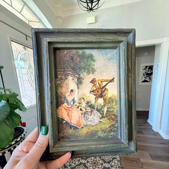 Vintage French Nicolas Lancret picture - Picture 3 of 7